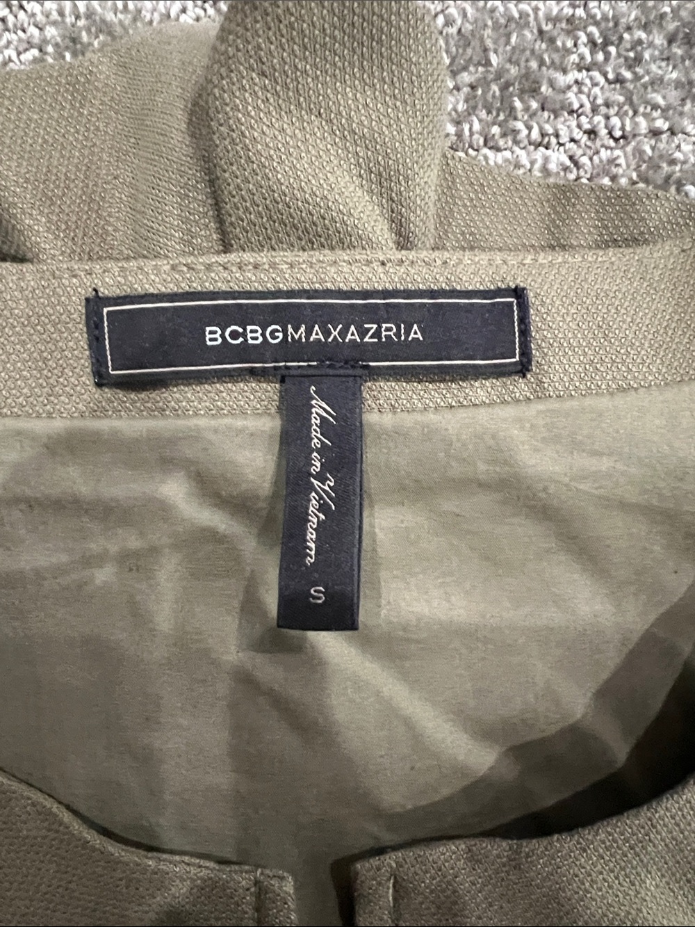 BCBGMaxAzria Olive Utility Romper - Picture 2 of 3